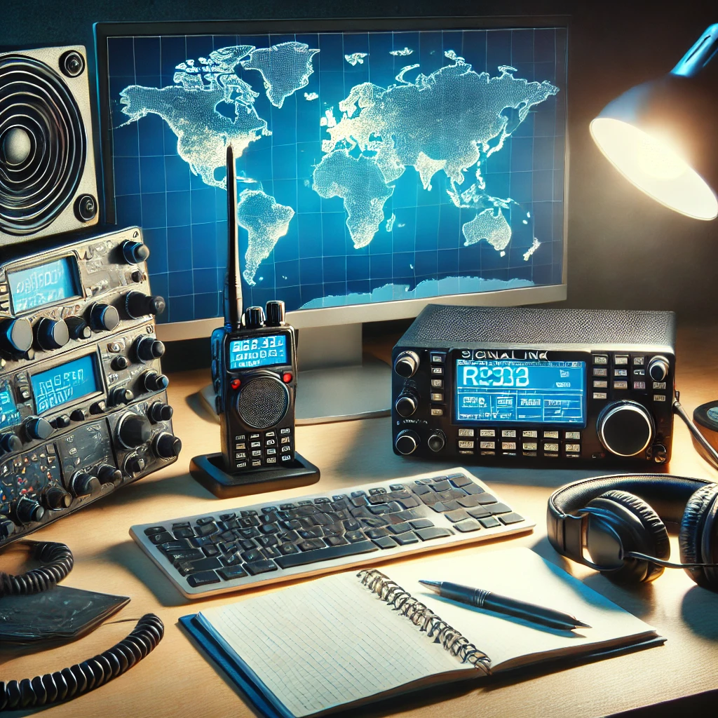 Title Image: A professional ham radio setup